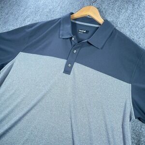 Bolle Polo Mens 2XL Gray Short Sleeve Golf Rugby Performance Stretch #AB974